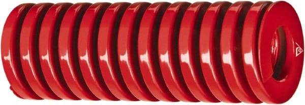 Associated Spring Raymond - 3/4" Hole Diam, 3/8" Rod Diam, 2-1/2" Free Length, Red Die Spring - 334 Lb Max Deflection, 0.7874" Max Deflection, Heavy Duty, Chromium Alloy Steel - Apex Tool & Supply