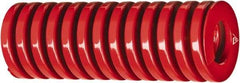 Associated Spring Raymond - 1/2" Hole Diam, 9/32" Rod Diam, 1-1/4" Free Length, Red Die Spring - 102 Lb Max Deflection, 0.563" Max Deflection, Heavy Duty, Chromium Alloy Steel - Apex Tool & Supply