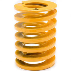 Associated Spring Raymond - 60mm Hole Diam, 33mm Rod Diam, 500mm Free Length, Yellow Die Spring - Apex Tool & Supply