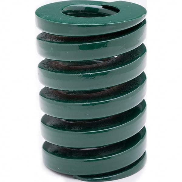 Associated Spring Raymond - 18mm Hole Diam, 9mm Rod Diam, 80mm Free Length, Green Die Spring - Apex Tool & Supply