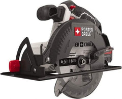 Porter-Cable - 20 Volt, 6-1/2" Blade, Cordless Circular Saw - 4,200 RPM, Lithium-Ion Batteries Not Included - Apex Tool & Supply