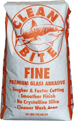 NC Minerals - Fine Grade Angular Crushed Glass - 80 to 100 Grit, 50 Lb Bag - Apex Tool & Supply