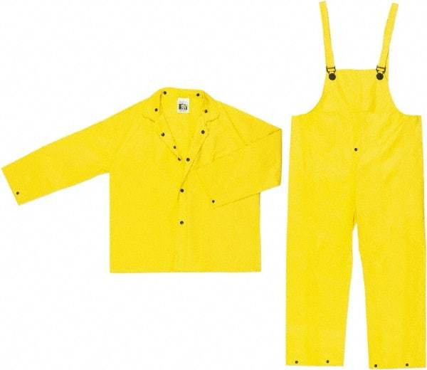 MCR Safety - Size 6XL, Yellow, Rain, Disposable Encapsulated Suit - Detachable Hood, Take Up Snaps Ankle, Take Up Snaps Wrist - Apex Tool & Supply