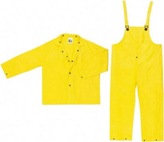 MCR Safety - Size 6XL, Yellow, Rain, Disposable Encapsulated Suit - Detachable Hood, Take Up Snaps Ankle, Take Up Snaps Wrist - Apex Tool & Supply