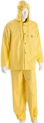 MCR Safety - Size 5XL, Yellow, Rain, Disposable Encapsulated Suit - Detachable Hood, Take Up Snaps Ankle, Take Up Snaps Wrist - Apex Tool & Supply