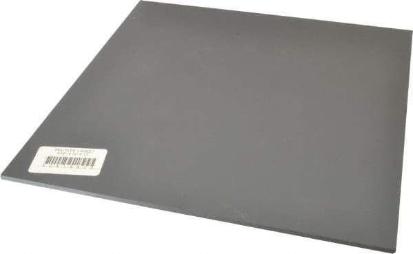 Made in USA - 3/16" Thick x 12" Wide x 1' Long, PVC Sheet - Gray, Type I PVC Grade - Apex Tool & Supply