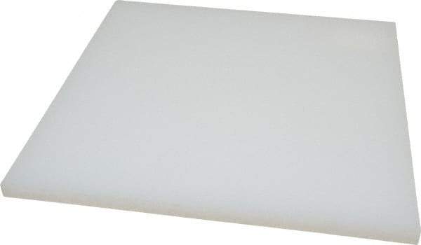 Value Collection - 1/2" Thick x 12" Wide x 1' Long, Polypropylene Sheet - Translucent White - Apex Tool & Supply