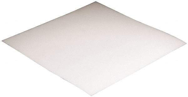 Made in USA - 1/2" Thick x 12" Wide x 2' Long, Polyethylene (HDPE) Sheet - White, ±5% Tolerance - Apex Tool & Supply