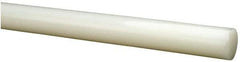 Value Collection - 8' Long, 5/8" Diam, Polyethylene (HDPE) Plastic Rod - White - Apex Tool & Supply