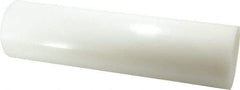 Value Collection - 1' Long, 3" Diam, Polyethylene (HDPE) Plastic Rod - White - Apex Tool & Supply