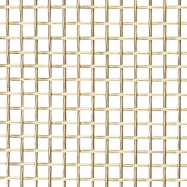 Value Collection - 20 Gage, 0.035 Inch Wire Diameter, 6 x 6 Mesh per Linear Inch, Brass, Wire Cloth - 0.132 Inch Opening Width, 36 Inch Wide, Cut to Length - Apex Tool & Supply