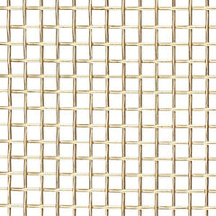 Value Collection - 20 Gage, 0.035 Inch Wire Diameter, 6 x 6 Mesh per Linear Inch, Brass, Wire Cloth - 0.132 Inch Opening Width, 36 Inch Wide, Cut to Length - Apex Tool & Supply