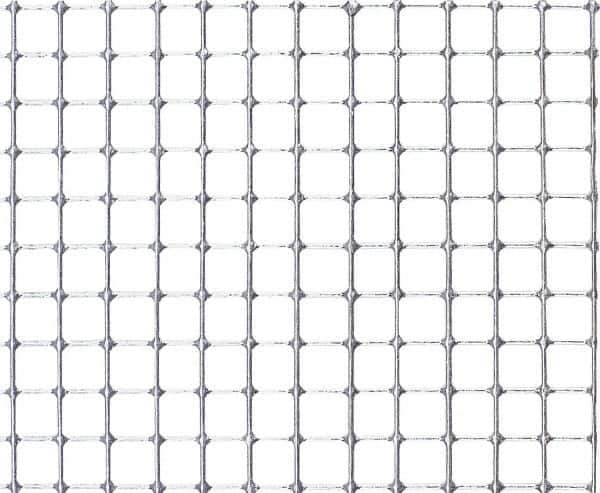 Value Collection - 12 Gage, 0.105 Inch Wire Diameter, 1 x 1 Mesh per Linear Inch, Steel, Welded Fabric Wire Cloth - 36 Inch Wide, Cut to Length, Galvanized - Apex Tool & Supply