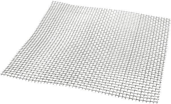 Value Collection - 18 Gage, 0.047 Inch Wire Diameter, 4 x 4 Mesh per Linear Inch, Stainless Steel, Wire Cloth - 0.203 Inch Opening Width, 12 Inch Wide x 12 Inch Stock Length - Apex Tool & Supply