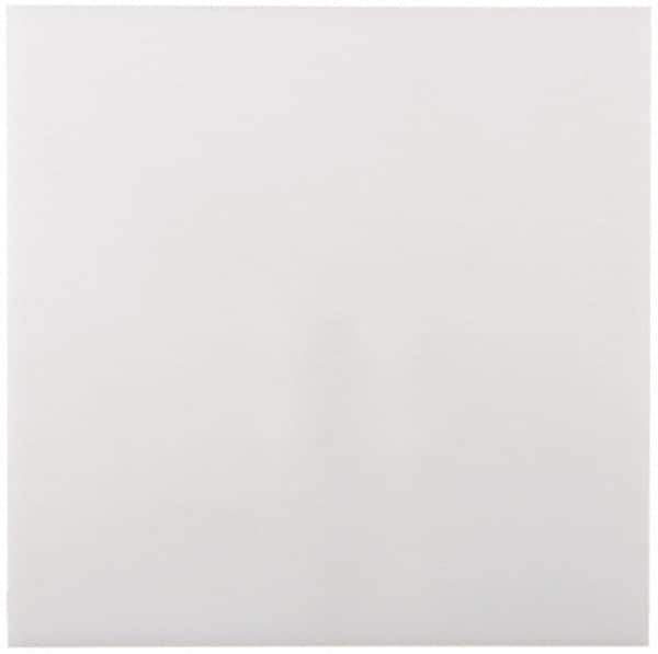 Made in USA - 1/8" Thick x 12" Wide x 2' Long, Polyethylene (UHMW) Sheet - White, ±0.20% Tolerance - Apex Tool & Supply