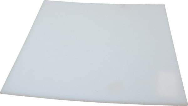 Made in USA - 3/16" Thick x 12" Wide x 1' Long, Polyethylene (UHMW) Sheet - White, ±0.20% Tolerance - Apex Tool & Supply