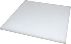 Made in USA - 3/8" Thick x 12" Wide x 1' Long, Polyethylene (UHMW) Sheet - White, ±0.20% Tolerance - Apex Tool & Supply