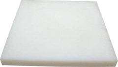 Made in USA - 1" Thick x 12" Wide x 1' Long, Polyethylene (UHMW) Sheet - White, ±0.10% Tolerance - Apex Tool & Supply