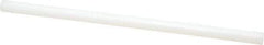 Made in USA - 1' Long, 3" Diam, Polyethylene (UHMW) Plastic Rod - White - Apex Tool & Supply