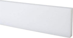 Made in USA - 5 Ft. Long x 3 Inch Wide x 3/4 Inch High, UHMW Polyethylene, Rectangular Plastic Bar - White, +/- 0.10 Tolerance - Apex Tool & Supply