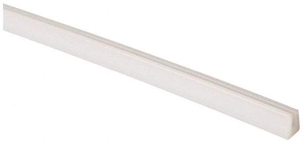 Made in USA - 0.28 Inch Thick x 0.28 Inch Wide, Polyethylene (UHMW), Snap On Wear Strip - 1/8 Inch Inside Width x 0.34 Inch Overall Height - Apex Tool & Supply