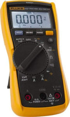 Fluke - 117, CAT III, 600 VAC/VDC, Digital True RMS Auto Ranging Manual Ranging Multimeter - 40 mOhm, Measures Voltage, Capacitance, Current, Frequency, Resistance - Apex Tool & Supply