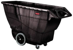 Rubbermaid - 2,100 Lb Load Capacity, 1 Cu Yd, Structural Foam Tilt Truck - 33-1/2" Wide x 70-3/4" Long x 42-1/4" High, Black - Apex Tool & Supply