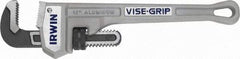 Irwin - 12" Aluminum Straight Pipe Wrench - 2" Pipe Capacity - Apex Tool & Supply