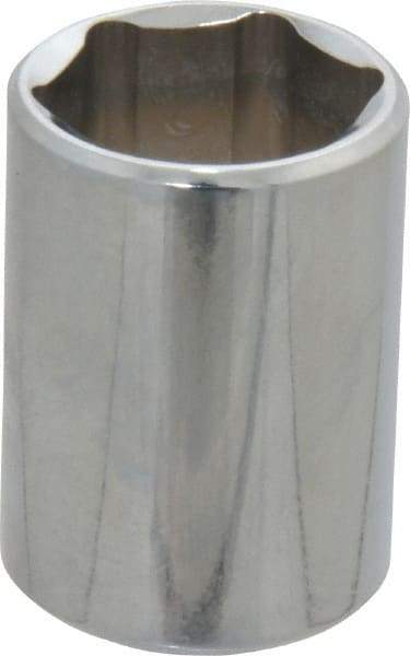 Proto - 1/2" Drive, Standard Hand Socket - 6 Points, 1-1/2" OAL, Chrome Finish - Apex Tool & Supply