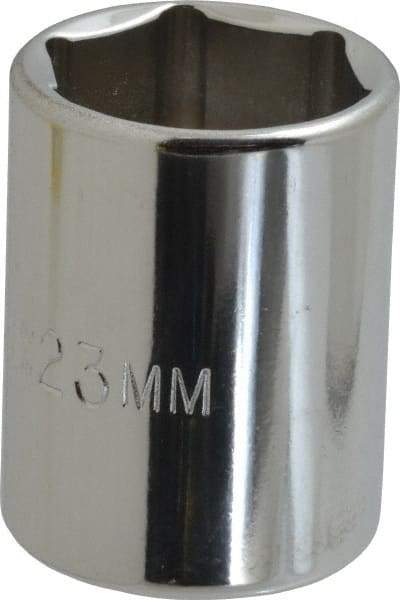 Proto - 1/2" Drive, Standard Hand Socket - 6 Points, 1-1/2" OAL, Chrome Finish - Apex Tool & Supply