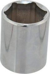 Proto - 1/2" Drive, Standard Hand Socket - 6 Points, 1-1/2" OAL, Chrome Finish - Apex Tool & Supply
