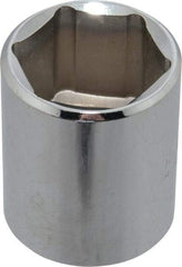 Proto - 1/2" Drive, Standard Hand Socket - 6 Points, 1-1/2" OAL, Chrome Finish - Apex Tool & Supply
