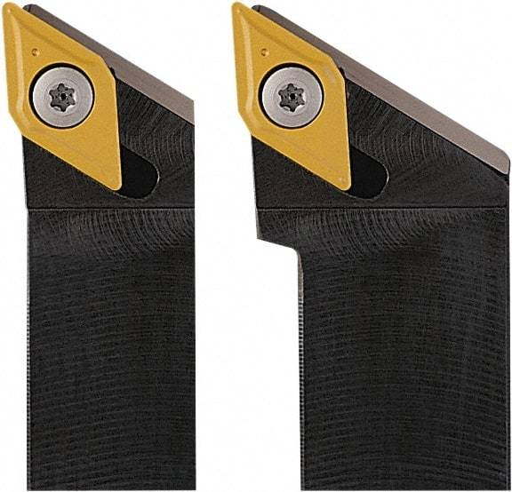 Seco - SDJC, Left Hand Cut, 93° Lead Angle, 32mm Shank Height x 25mm Shank Width, Neutral Rake Indexable Turning Toolholder - 170mm OAL, DCMT 1504.. Insert Compatibility, Series Screw Lock - Apex Tool & Supply