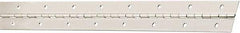 National Mfg. - 30" Long x 1-1/2" Wide, Steel Satin Nickel Coating Continuous Hinge - 0.042" Thick with Holes - Apex Tool & Supply