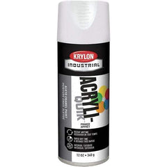 Krylon - 16 oz White Acrylic Lacquer Enamel Primer - 15 to 20 Sq Ft/Gal, 365 gL Content, Direct to Metal, Spray - Apex Tool & Supply