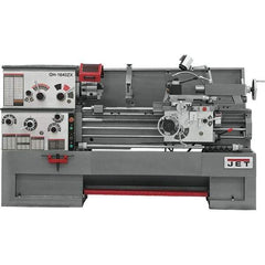 Jet - 16" Swing, 60" Between Centers, 230 Volt, Triple Phase Engine Lathe - 7MT Taper, 7-1/2 hp, 25 to 1,800 RPM, 3-1/8" Bore Diam, 40" Deep x 48" High x 97-1/2" Long - Apex Tool & Supply