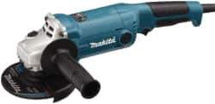 Makita - 5" Wheel Diam, 11,000 RPM, Corded Angle & Disc Grinder - 5/8-11 Spindle, 120 Volts, 10.5 Amps - Apex Tool & Supply