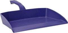 Vikan - 12-1/2" Wide Handheld Dustpan - Plastic Body, 4-1/2" Handle, Purple - Apex Tool & Supply