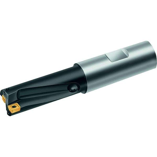 Walter - 21mm Max Drill Depth, 2xD, 10.7mm Diam, Indexable Insert Drill - 1 Insert, Straight Shank - Apex Tool & Supply