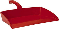Vikan - 12-1/2" Wide Handheld Dustpan - Plastic Body, 4-1/2" Handle, Red - Apex Tool & Supply