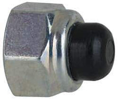 Value Collection - 5/16-24" UNF, 1/2" Width Across Flats, Zinc Plated, Steel Acorn Nut - 1/2" Overall Height, Nylon Insert Type, Grade 2 - Apex Tool & Supply