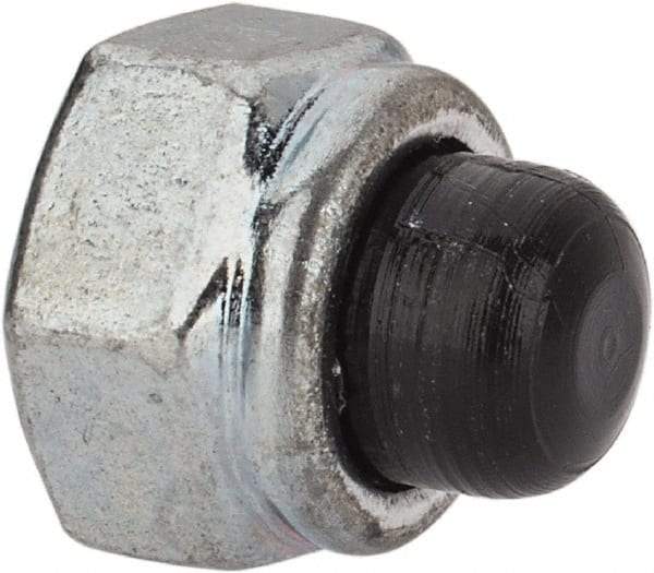 Value Collection - #8-32 UNC, 11/32" Width Across Flats, Zinc Plated, Steel Acorn Nut - 23/64" Overall Height, Nylon Insert Type, Grade 2 - Apex Tool & Supply