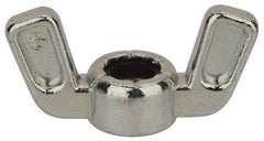 Value Collection - 5/16-24 UNF, Zinc Plated, Zinc Alloy Nylon-Insert Locking Wing Nut - Grade 2, 1-1/2" Wing Span, 0.718" Wing Span - Apex Tool & Supply