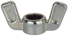 Value Collection - 3/8-16 UNC, Zinc Plated, Zinc Alloy Nylon-Insert Locking Wing Nut - Grade 2, 1-1/2" Wing Span, 0.718" Wing Span - Apex Tool & Supply