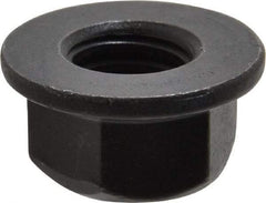 Value Collection - 1/2-13 UNC Grade G Hex Flange Lock Nut with Distorted Thread - 3/4" Width Across Flats, 27/64" High, Phosphate & Oil Finish - Apex Tool & Supply