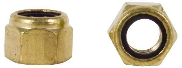 Value Collection - 1/2-13 UNC Hex Lock Nut with Nylon Insert - 3/4" Width Across Flats, 19/32" High, Uncoated - Apex Tool & Supply