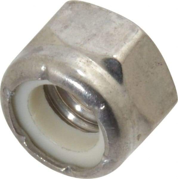 Value Collection - 5/16-24 UNF 18-8 Hex Lock Nut with Nylon Insert - 1/2" Width Across Flats, 11/32" High - Apex Tool & Supply