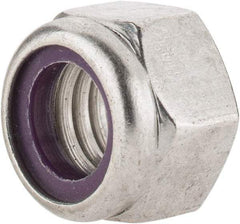 Value Collection - 7/16-14 UNC 18-8 Hex Lock Nut with Nylon Insert - 5/8" Width Across Flats, 29/64" High - Apex Tool & Supply