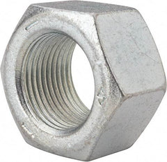 Value Collection - 1-1/8 - 12 UNF Steel Right Hand Hex Nut - 1-11/16" Across Flats, 0.999" High, Zinc Clear Finish - Apex Tool & Supply
