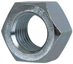 Value Collection - 1-1/2 - 12 UNF Steel Right Hand Hex Nut - 2-1/4" Across Flats, 1.317" High, Zinc-Plated Finish - Apex Tool & Supply